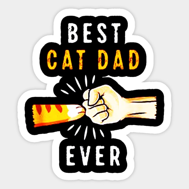 Best Cat Dad Ever Sticker by rosposaradesignart